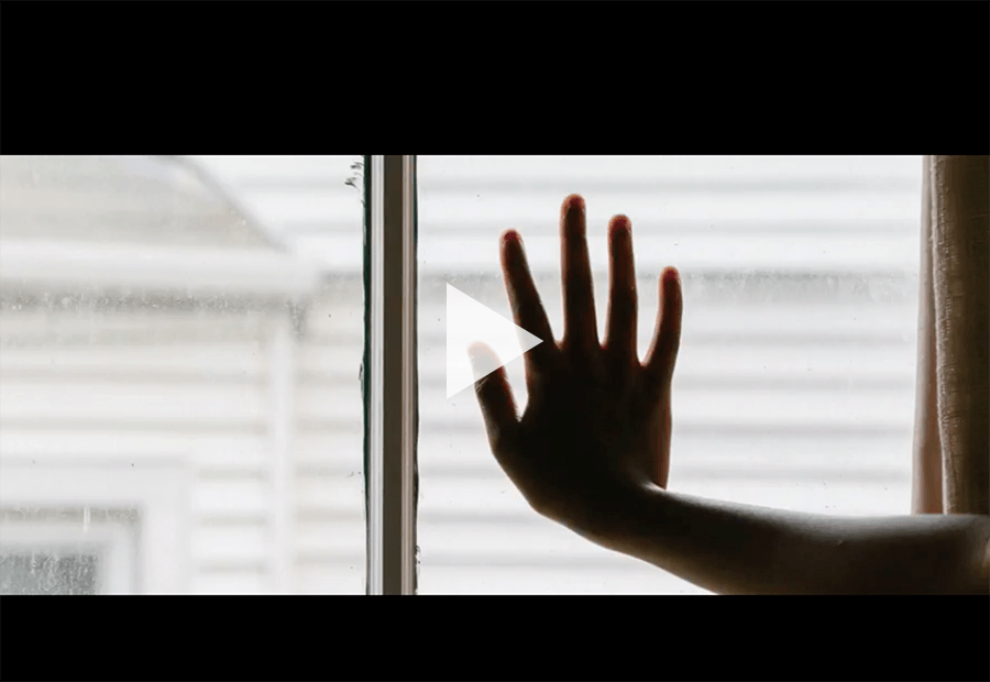 Hand on Window