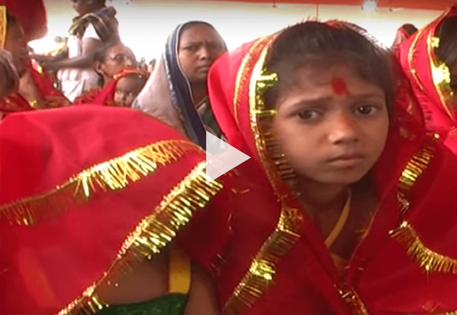 Indian girl looking into the camera