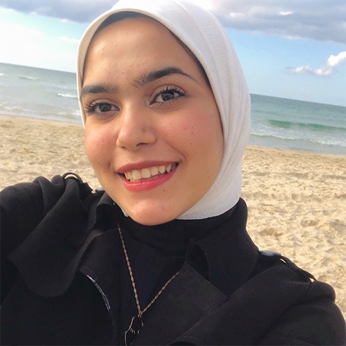 Portrait of filmmaker Asil Majed Al-Wadiya